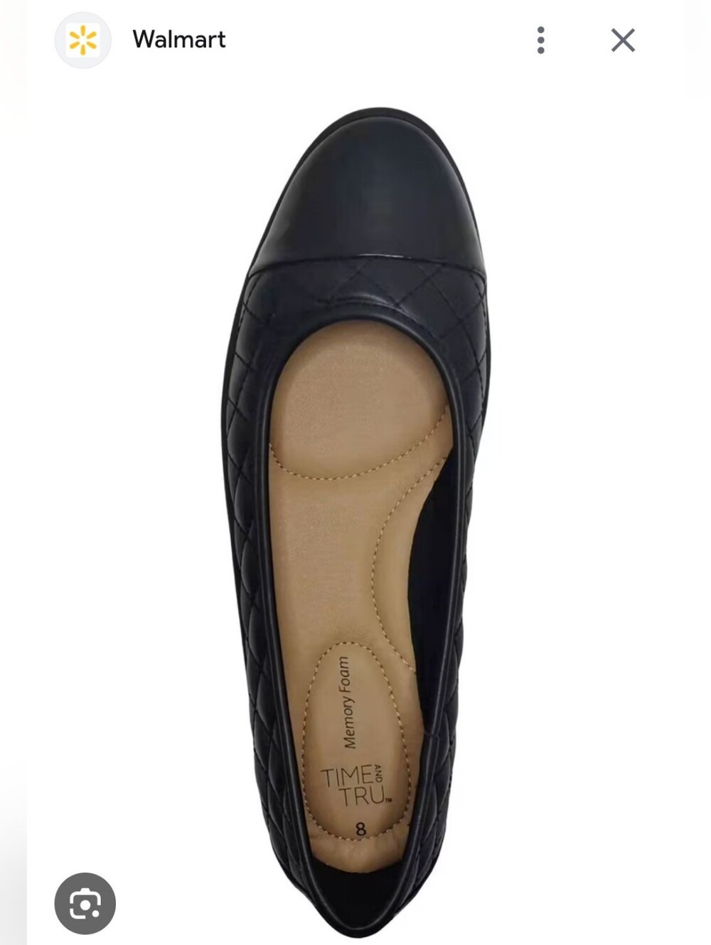 9/2/21. Time And Tru Women's Cap Toe Quilted Ballet Shoes With Memory Foam (NWT)